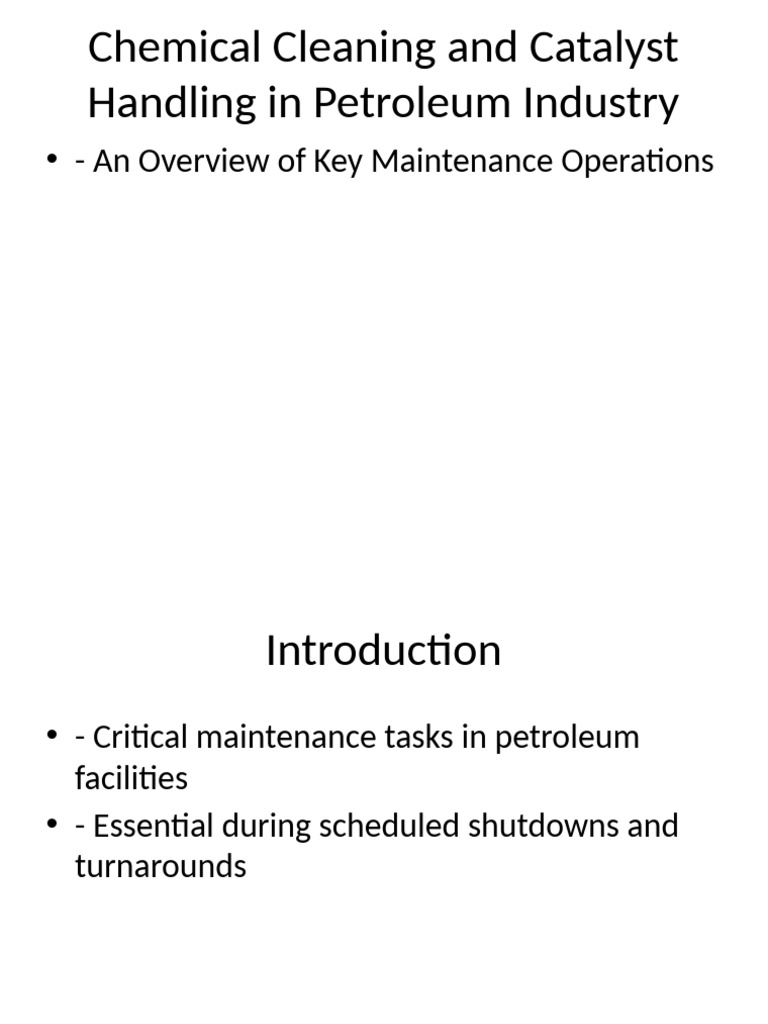 Chemical Cleaning and Catalyst Handling | PDF