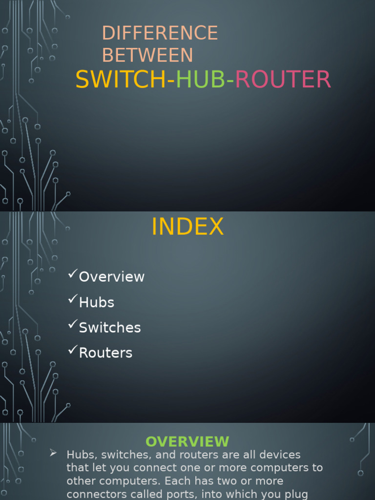 Hubs, Switches, and Routers Explained | PDF | Network Switch | Router ...