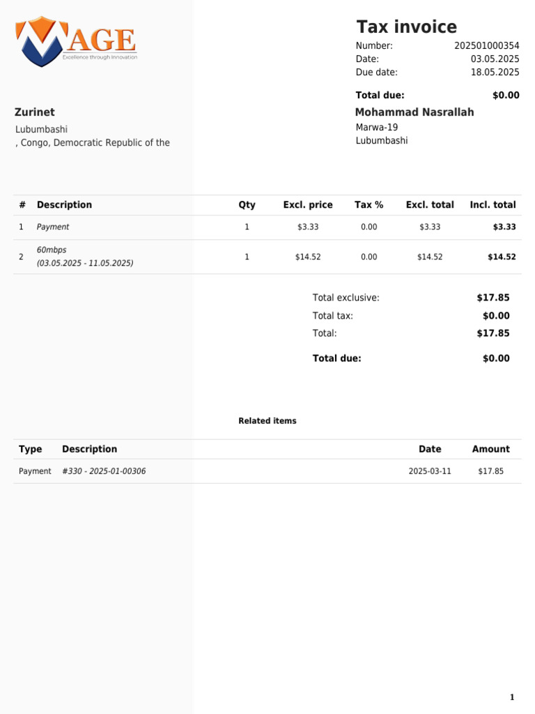 invoice_202501000354 | PDF