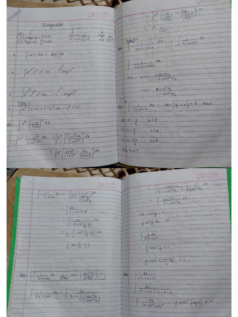 Indefinite Integration Pdf