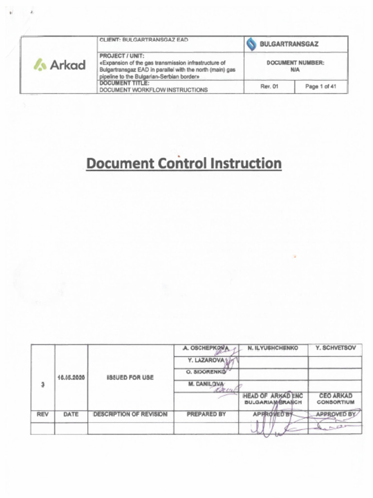 Docuemnt Control Instructions | PDF