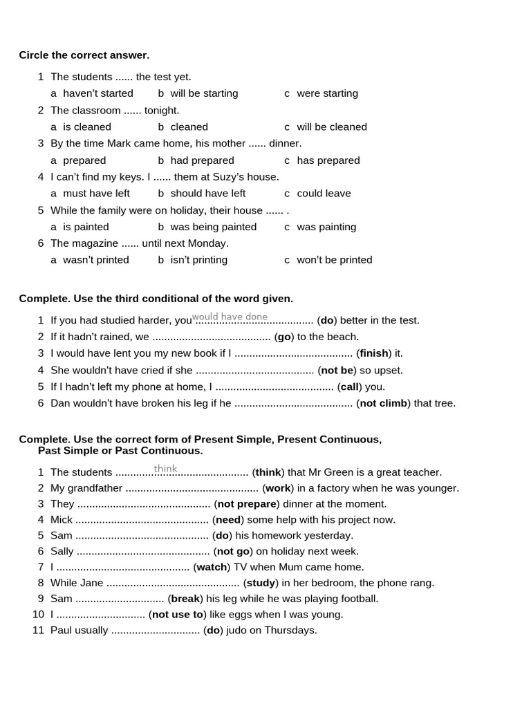Circle the correct answe3 | PDF
