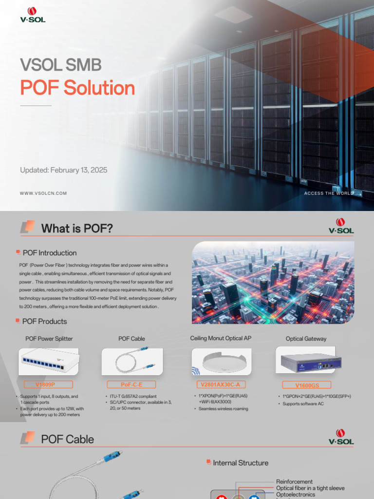 POF Technology Overview and Products | PDF | Optical Fiber | Computer ...