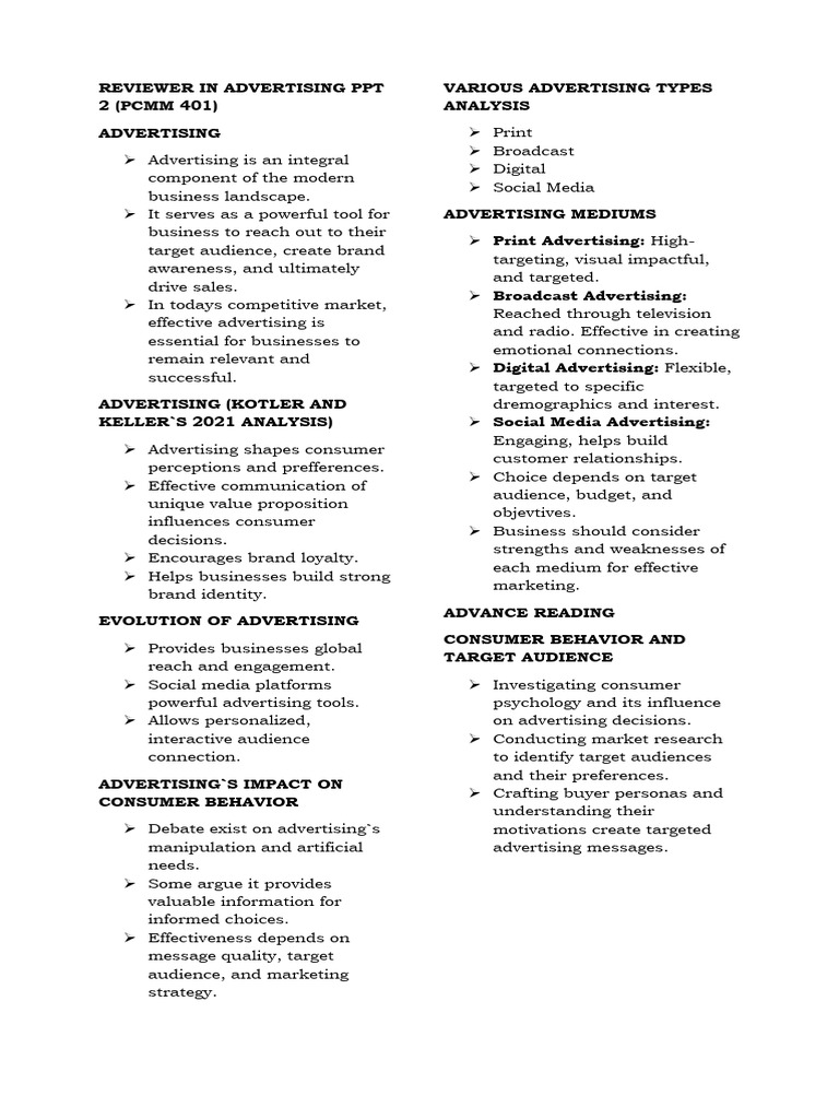 Advertising Market Research Insights | PDF | Advertising | Target Audience