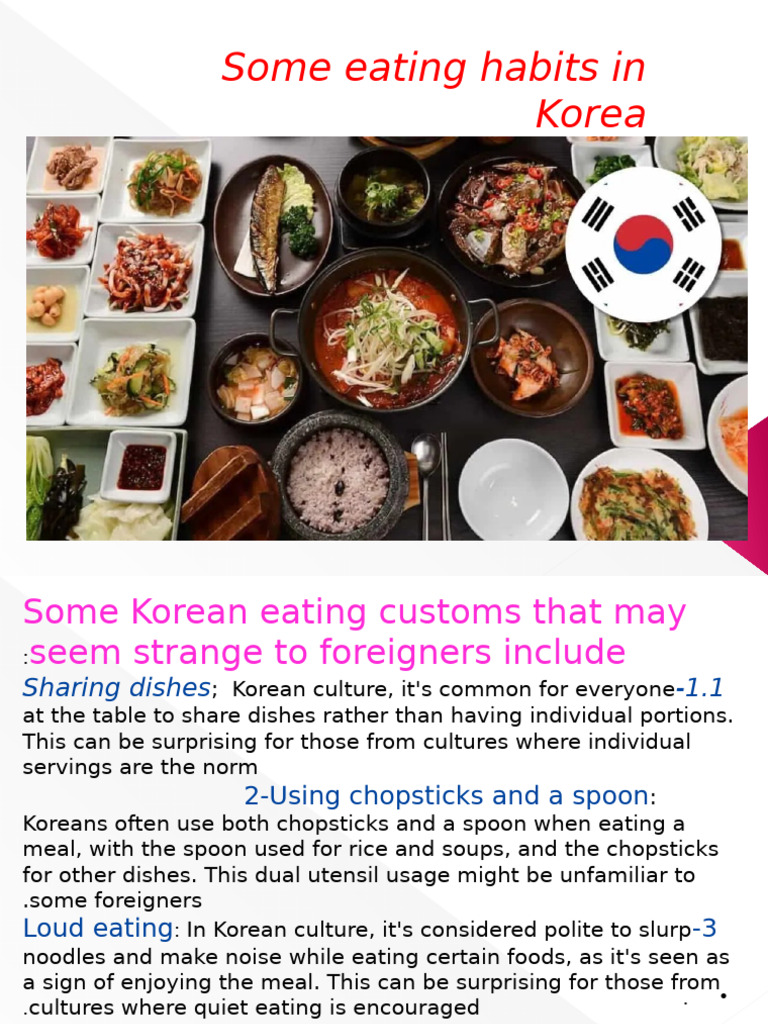 Korean Eating Customs Explained | PDF | Korean Cuisine | Asian Cuisine