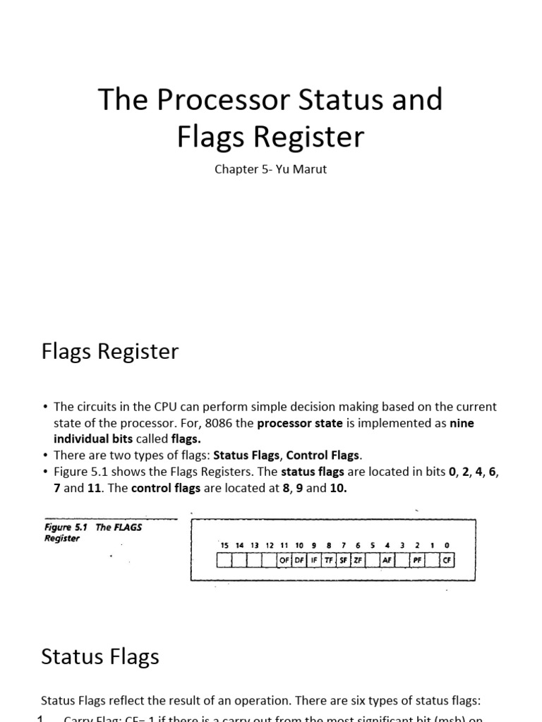 Lecture 5 (Flag Registers) | PDF