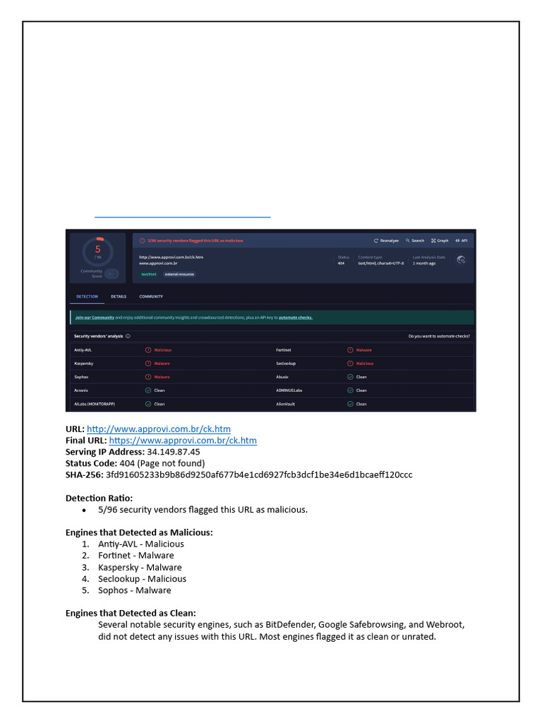 Malware Analysis of Suspicious URLs and Files | PDF | Malware ...