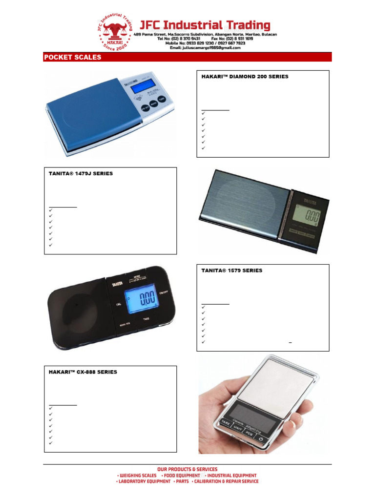 Pocket and Precision Scales Overview | PDF | Backlight | Power Supply