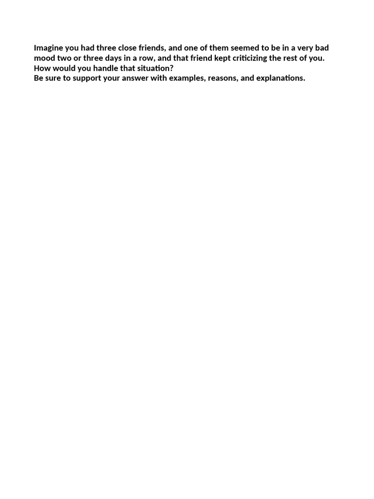 Imagine You Had Three Close Friends | PDF