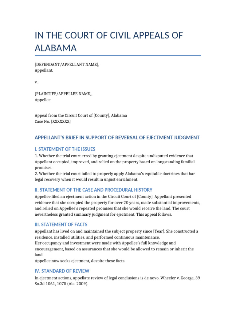 Appellate - Ejectment - Brief Circuit | PDF | Appeal | Equity (Law)