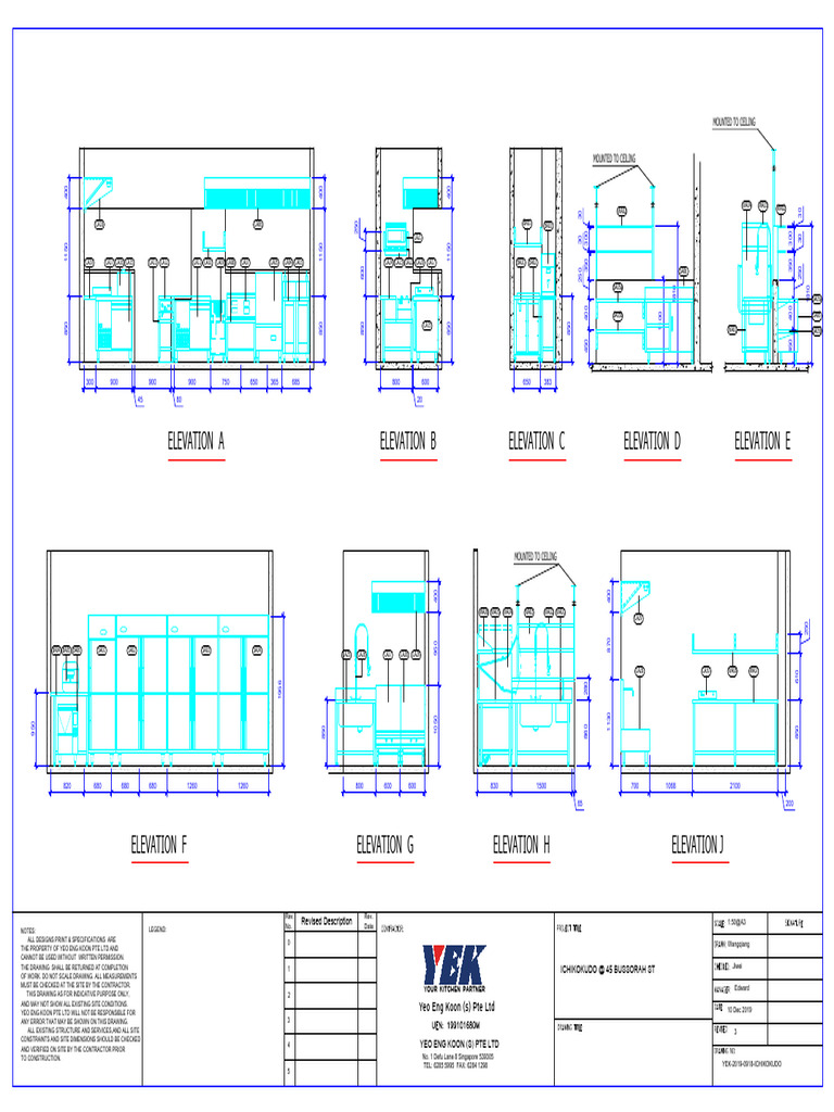 Kitchen Elevation Drawings Overview | PDF