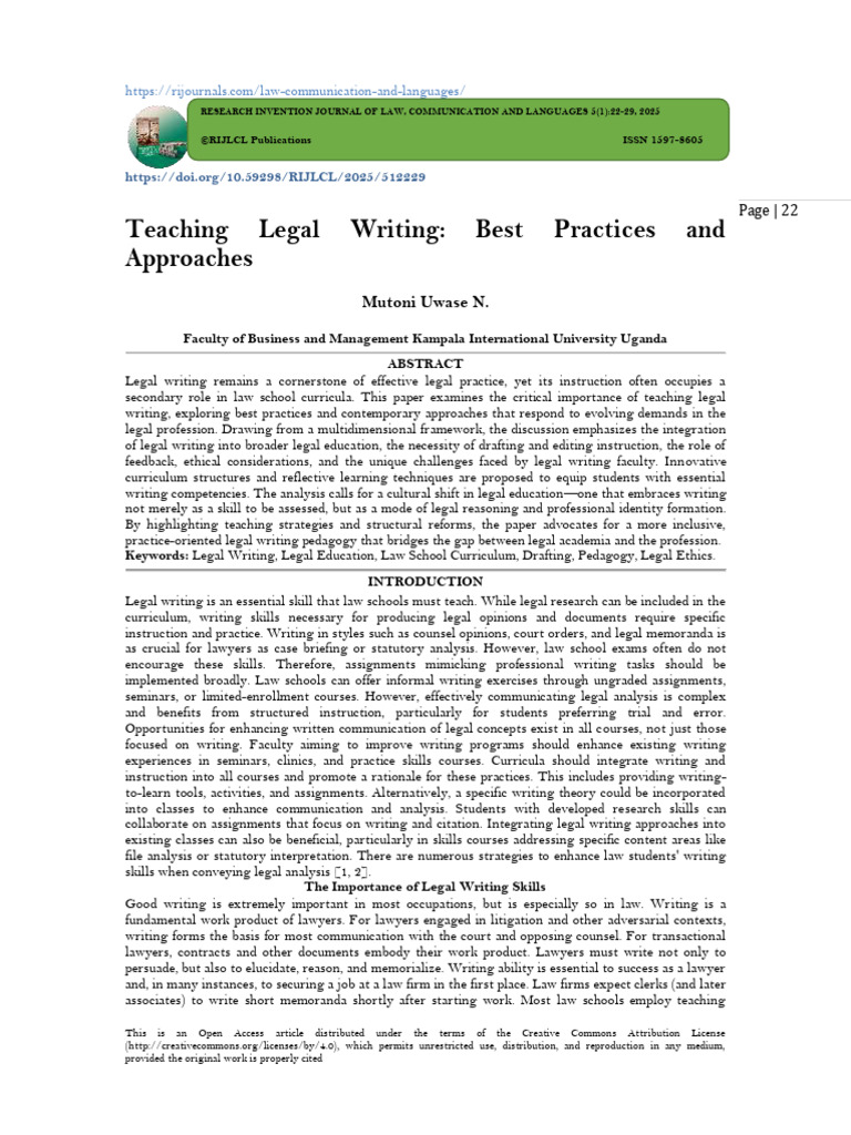 Best Practices in Legal Writing Education | PDF | Curriculum | Knowledge