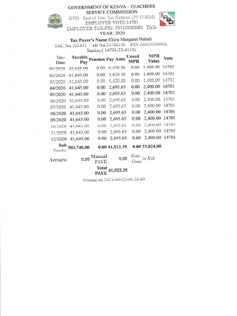 P9 Forms - 0001 | PDF