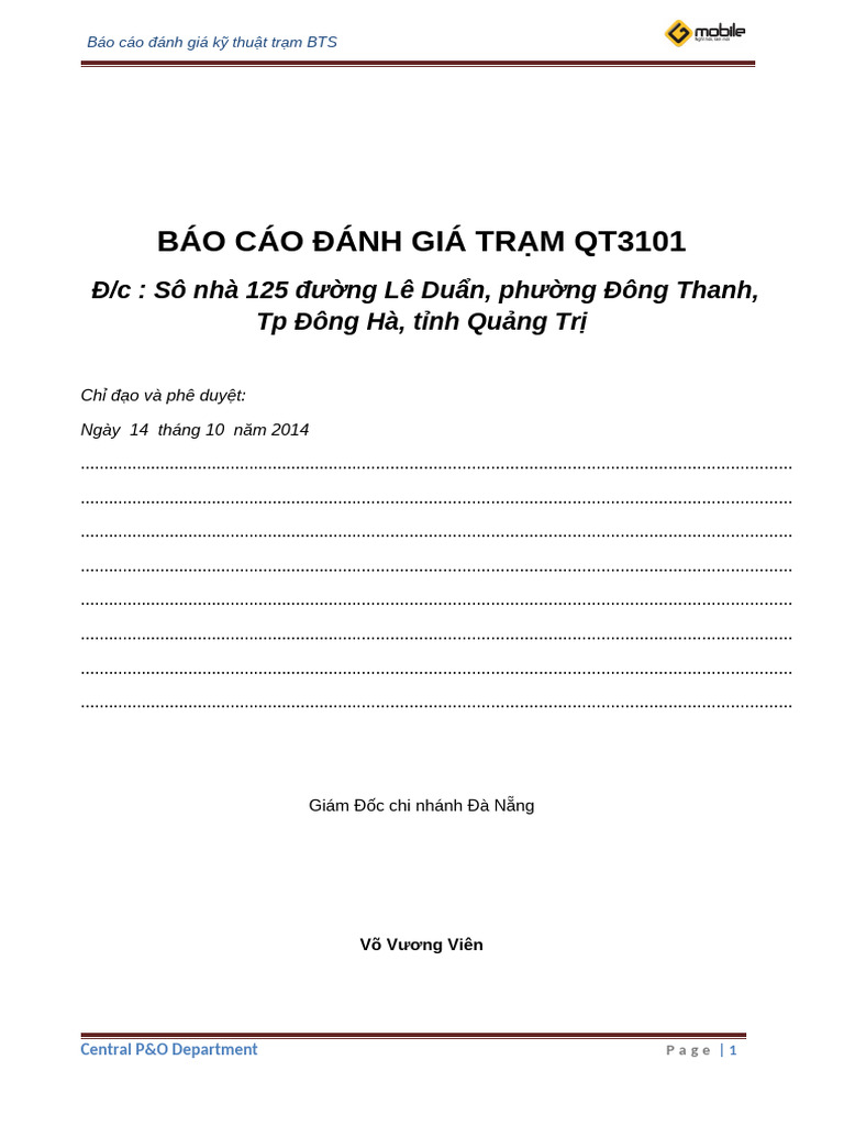 BTS Coverage Analysis - QT3101 Oct 2014 | PDF