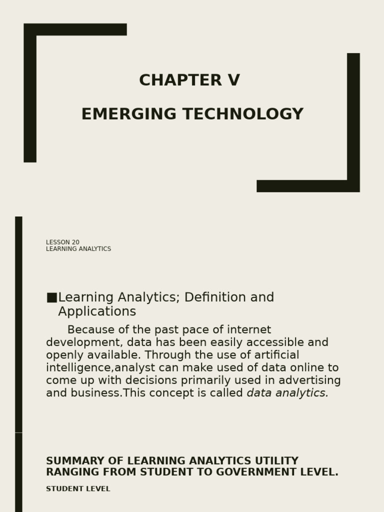 Learning Analytics: Benefits & Applications | PDF