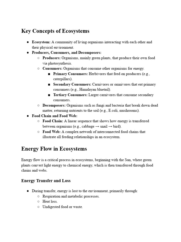 Key Concepts of Ecosystems | PDF | Ecosystem | Food Web