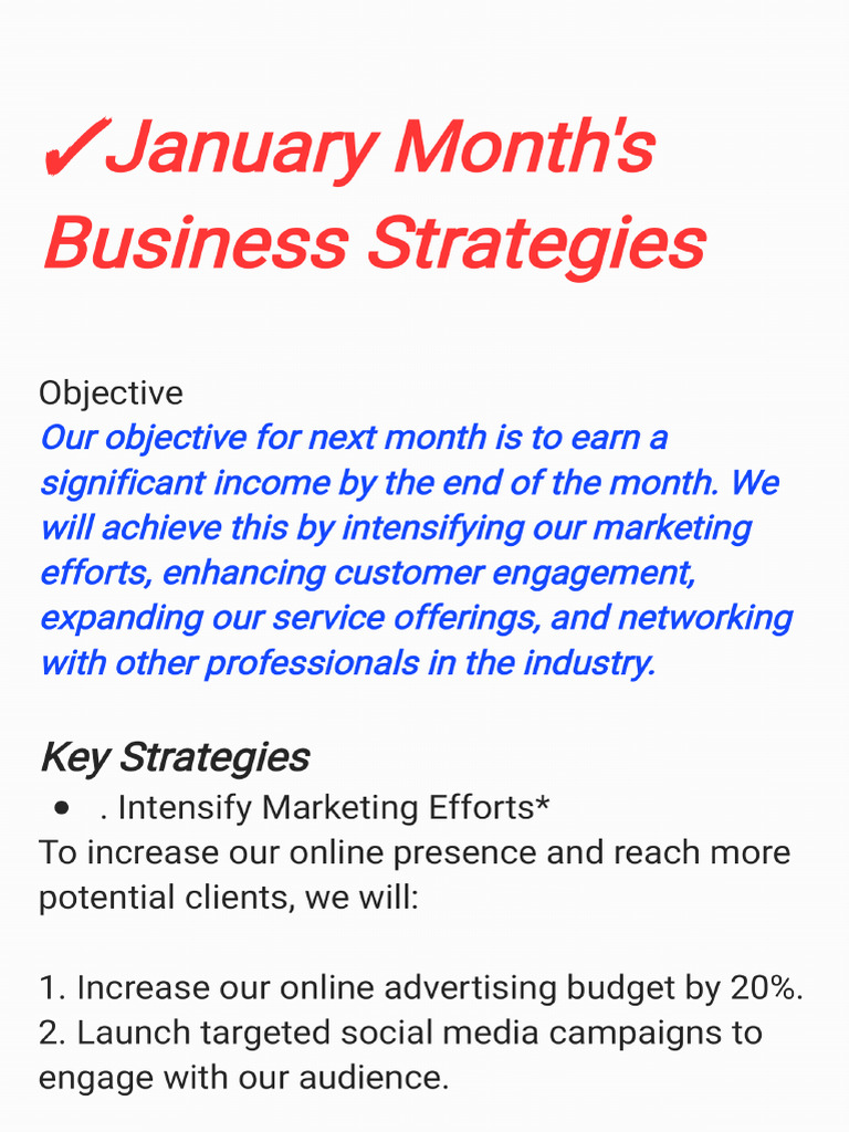 Jan Work Plan - 241229 - 082735 | PDF