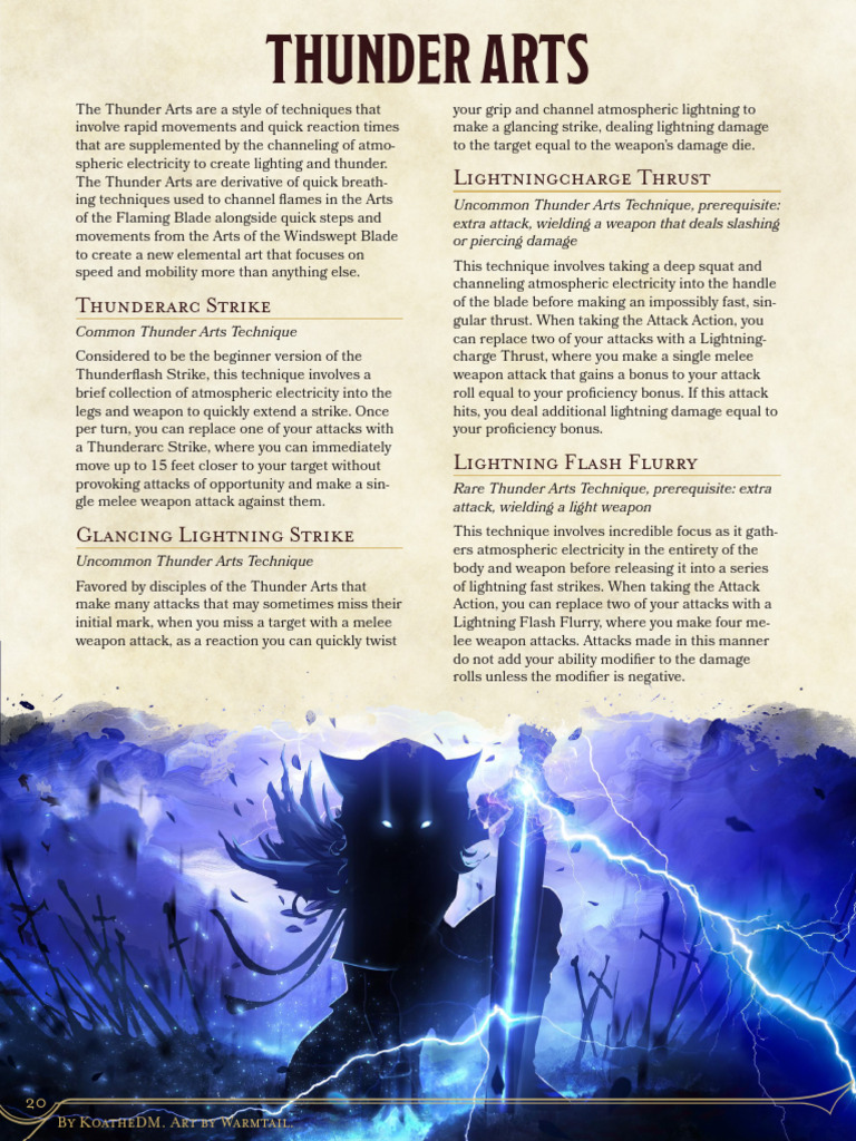 Hidden Martial Techniques and Stances - Thunder Arts | PDF | Lightning ...