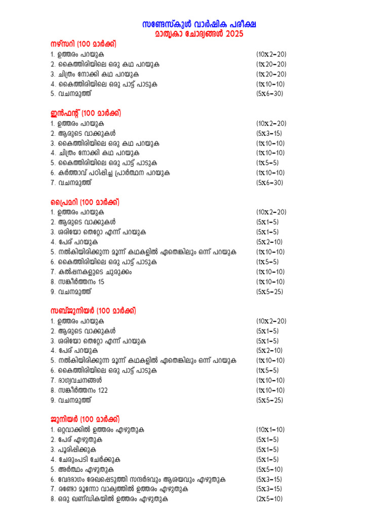 2025 Exam Structure and Guidelines | PDF
