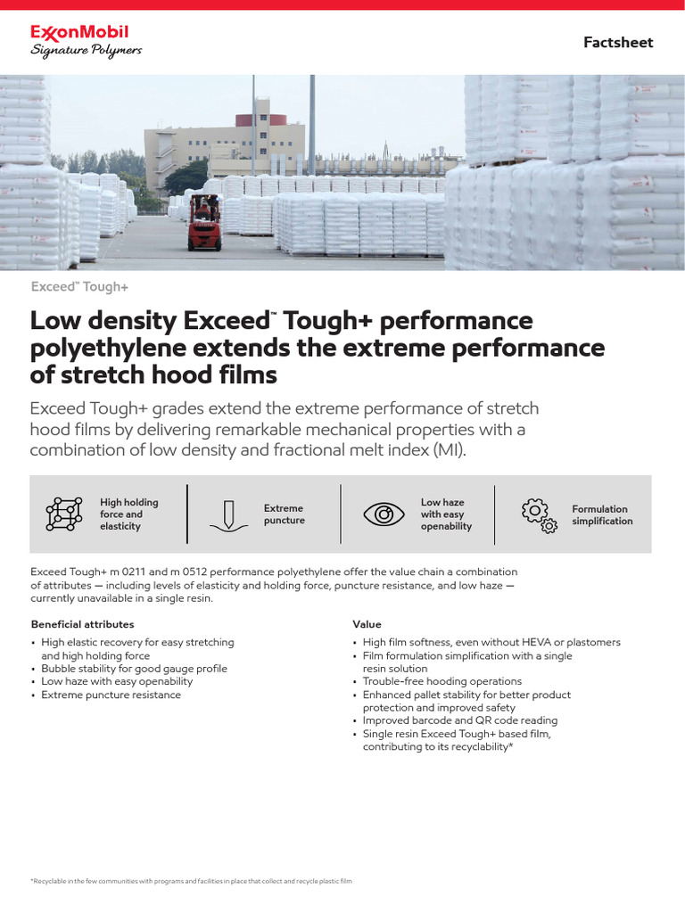 Exceed Tough+ Performance Polyethylene | PDF | Polyethylene | Materials ...