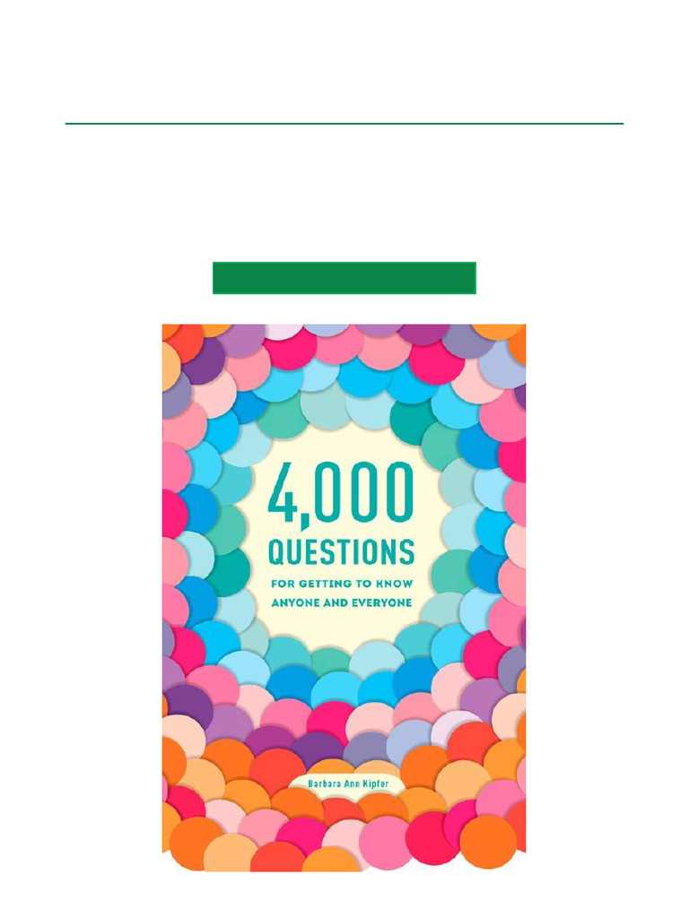 4,000 Questions for Connection | PDF | Books | Occupy Wall Street