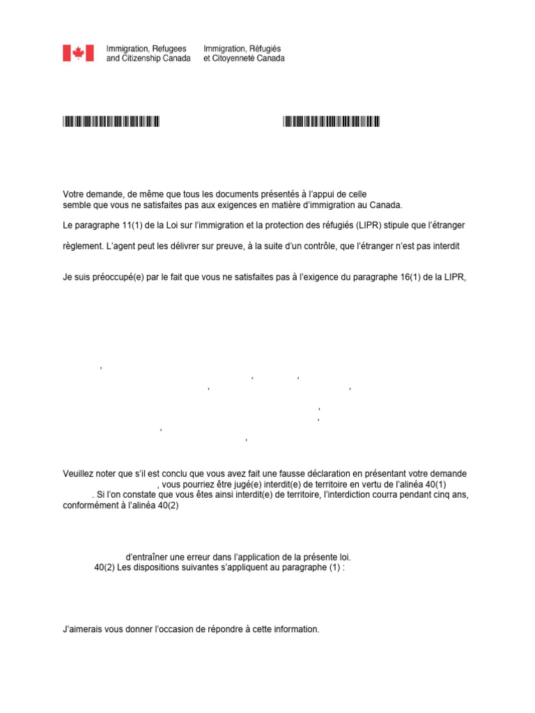 Interdiction de territoire pour fausse déclaration | PDF