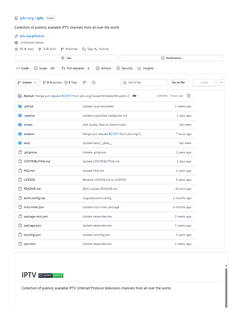 IPTV Channels Collection Overview | PDF | Json | Languages Of Asia