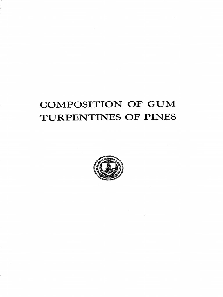 Composition of Gum Turpentines of Pinus - t.mirov | PDF | Resin | Wood