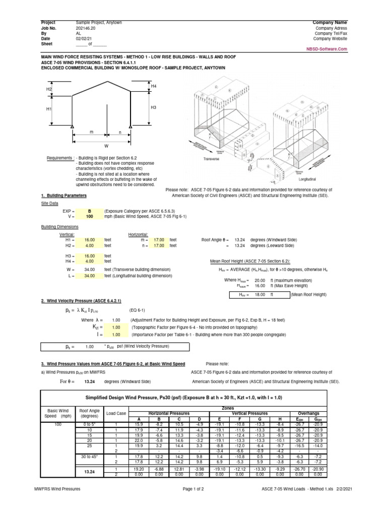 ASCE 7-05 Wind Load Analysis Guide | PDF | Wound | Applied And ...