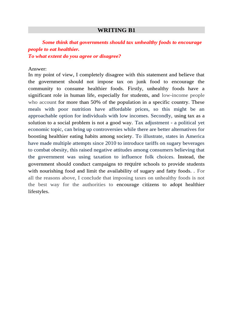 Writing B1 Template-3 | PDF