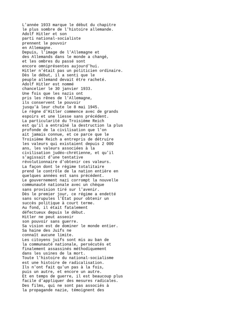 French Chronicle Of The Third Reich The Nazi Timeline Analysed