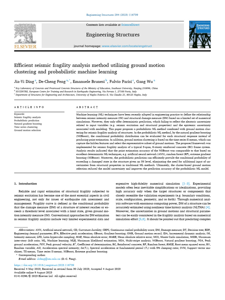 Probabilistic Seismic Fragility Analysis | PDF | Bayesian Inference ...