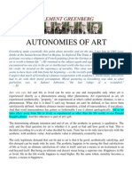 Clement Greenberg - Autonomies of Art
