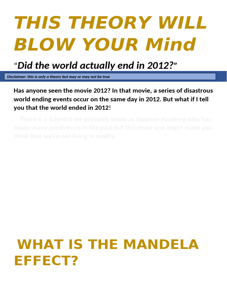This Theory Will Blow Your Mind PDF