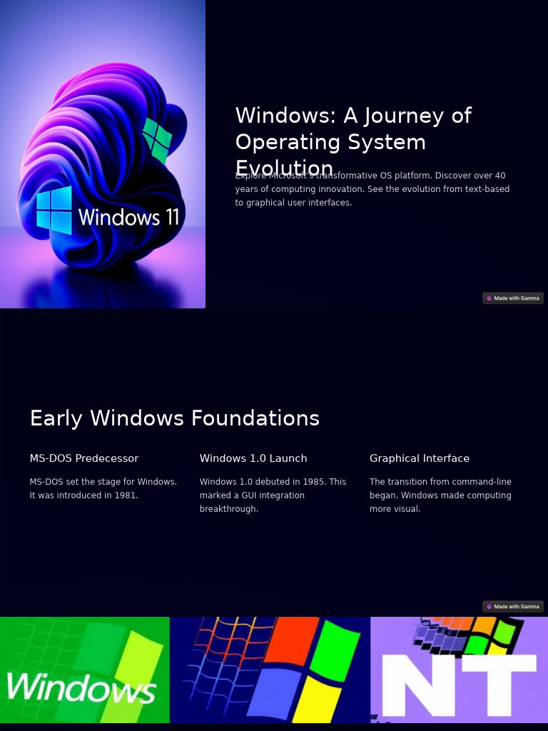 Windows A Journey of Operating System Evolution | PDF