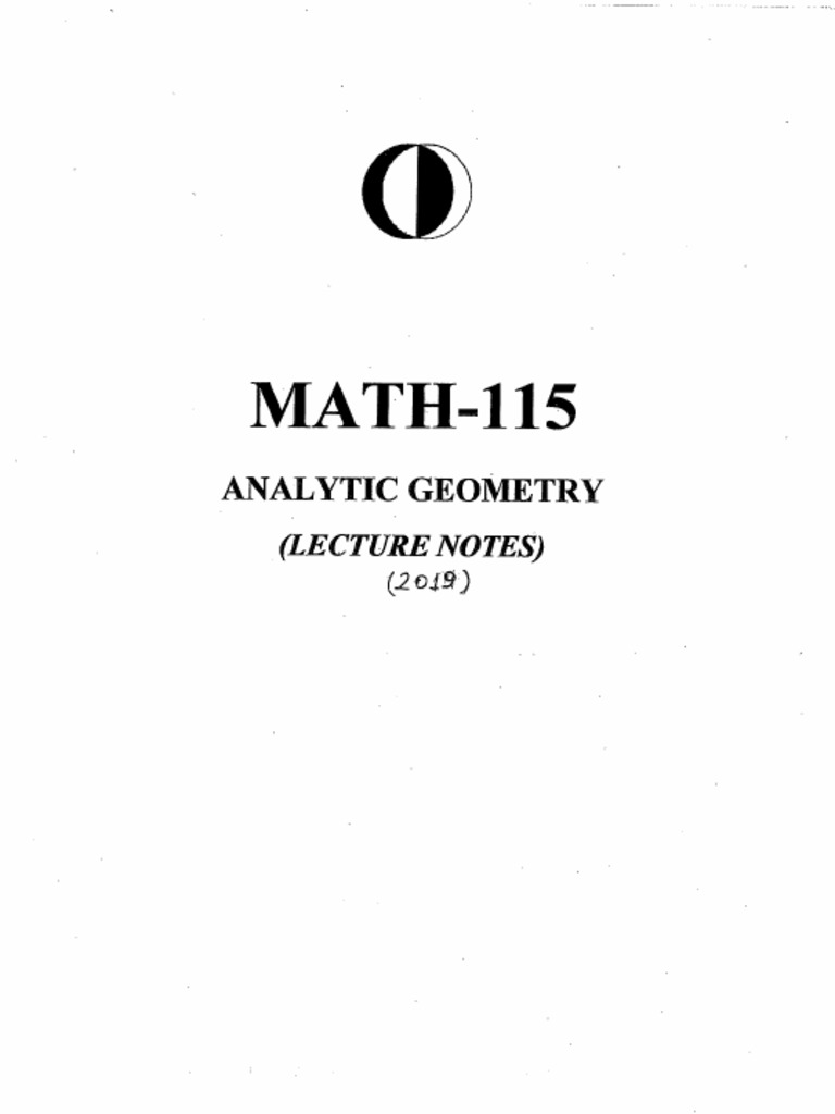 Math115 Lecturenotes | PDF