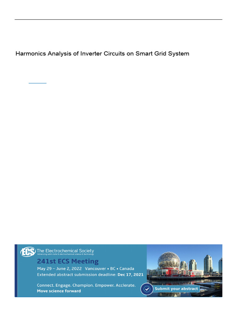 Harmonics Analysis of Inverter Circuits On Smart G | PDF | Power ...