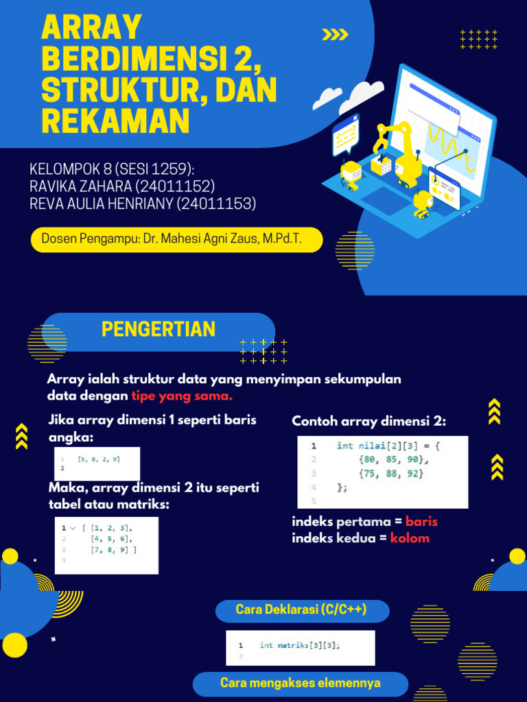 Pemahaman Array 2D, Struct, dan Record | PDF
