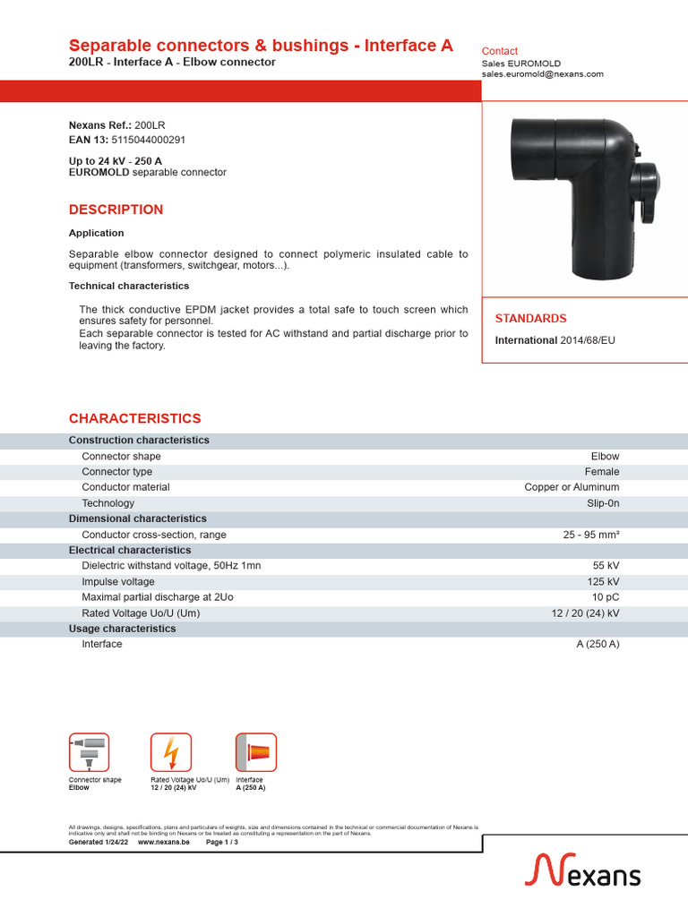 (Euromold) 200LR - Nexans - 7097 | PDF | Electrical Connector ...