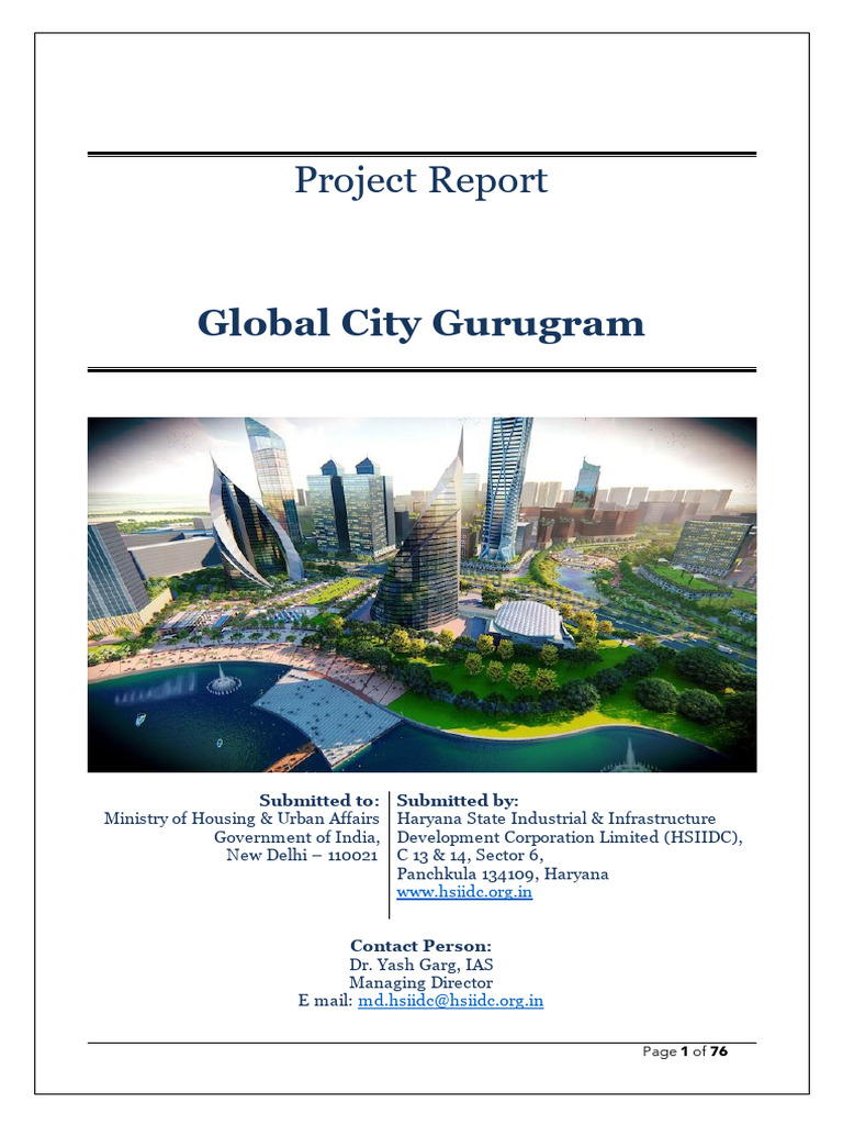 Global City Gurugram Project Report | PDF | Infrastructure | Transport
