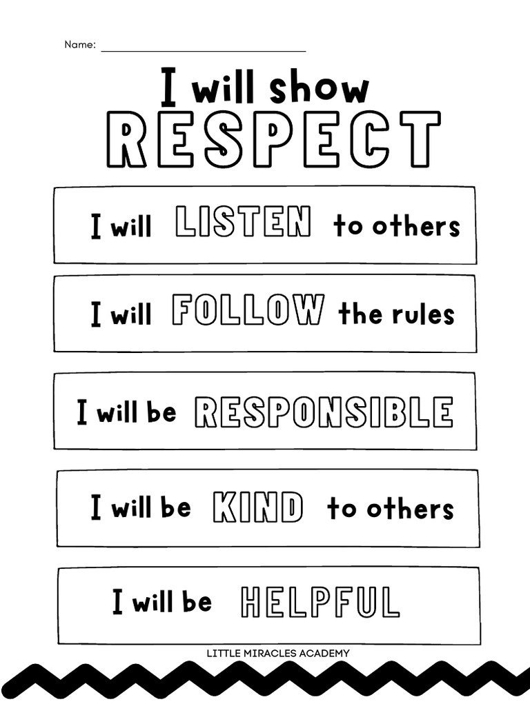 Respect and Kindness at Little Miracles Academy | PDF