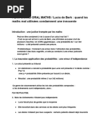 Sally Clark : Victime des Mathmatiques ? | PDF