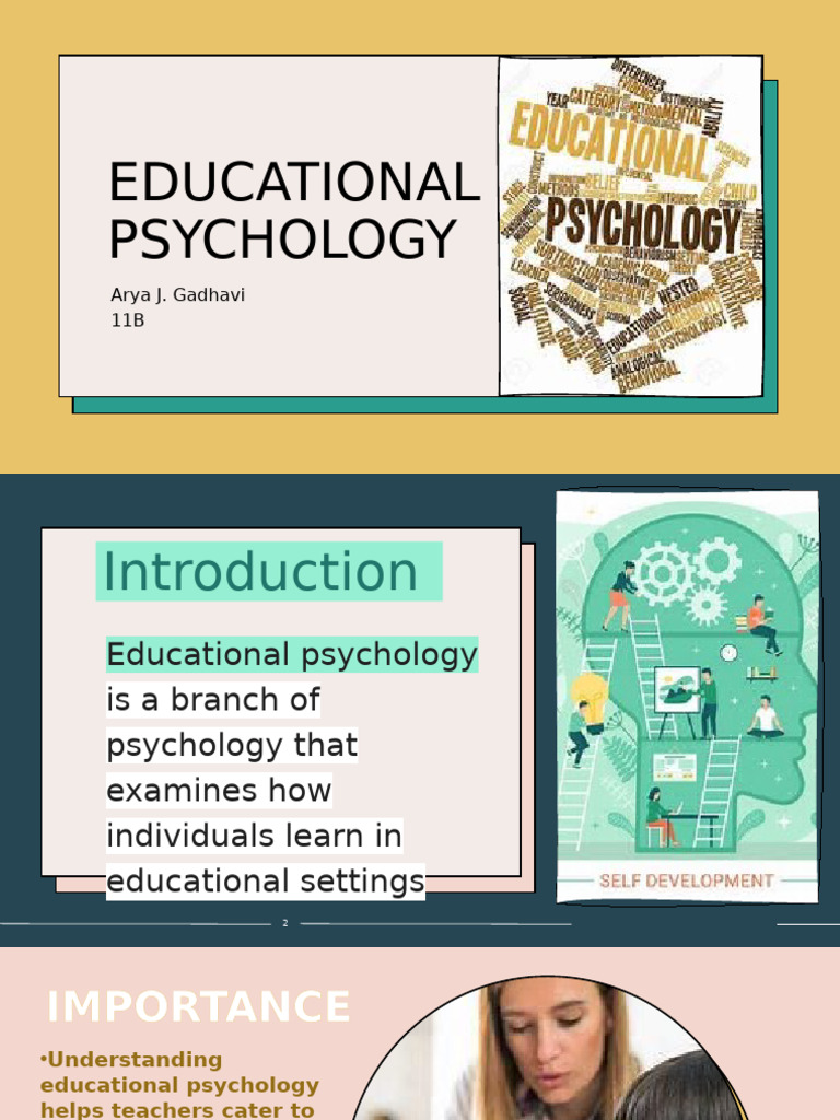 Importance of Educational Psychology | PDF | Educational Psychology ...