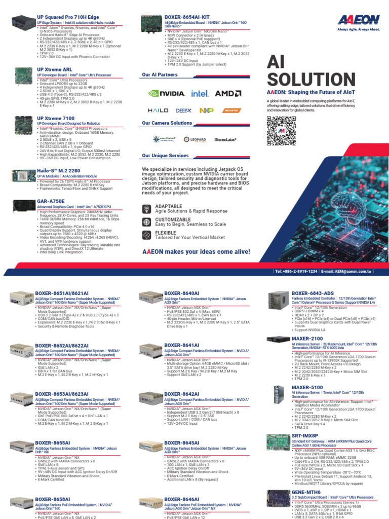 AAEON AIoT Solutions and Services | PDF | Intel | Usb