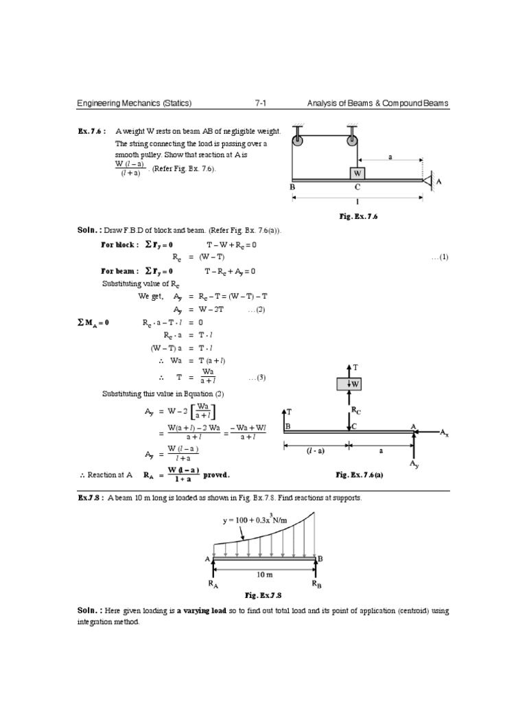 Analysis of Beams and Compound Beams | PDF | Continuum Mechanics ...