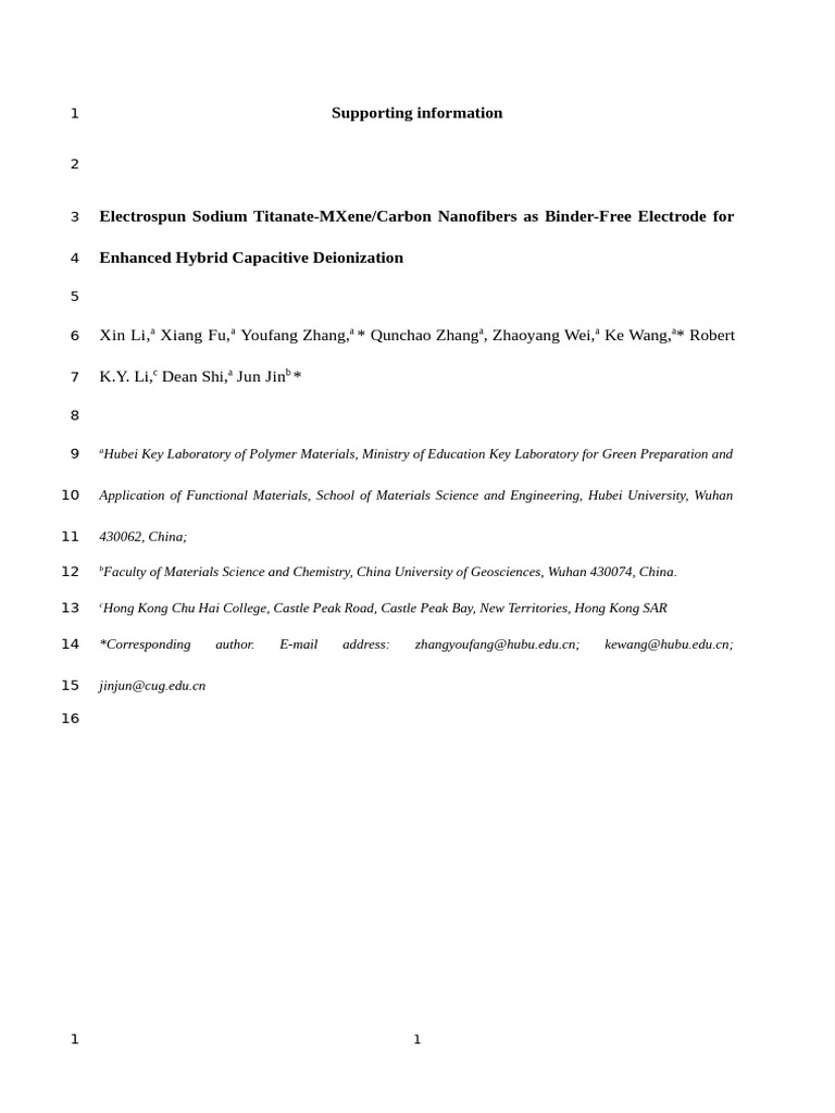 1 s2.0 S1385894725028669 mmc1 | PDF | Electrode | X Ray Photoelectron ...