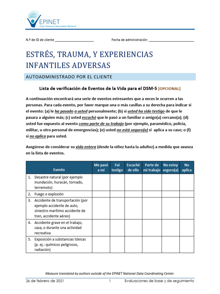 Extracted LifeEventsChecklist-Spanish | PDF