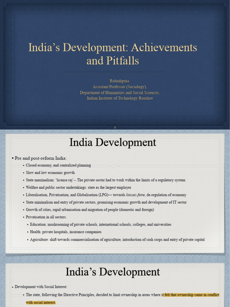 India's Economic Development: Progress & Challenges | PDF | Economic ...