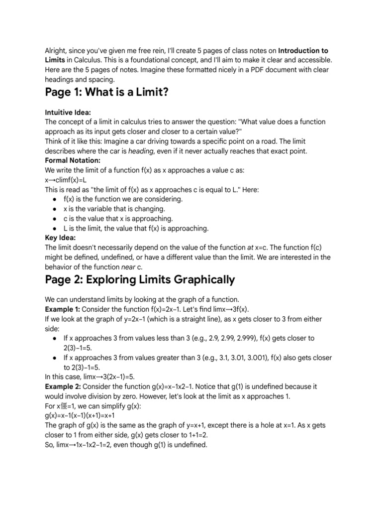 What Is A Limit | PDF | Function (Mathematics) | Factorization