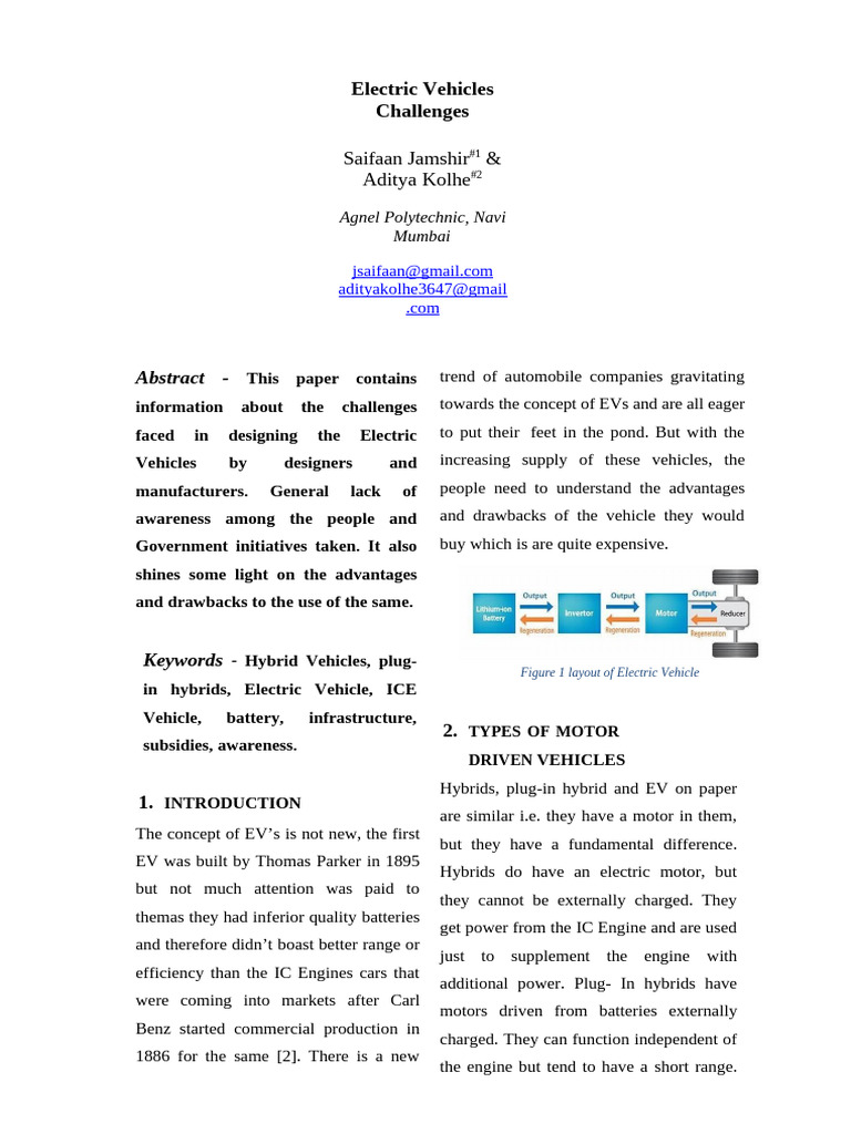 Challenges in Electric Vehicle Adoption | PDF | Electric Vehicle ...